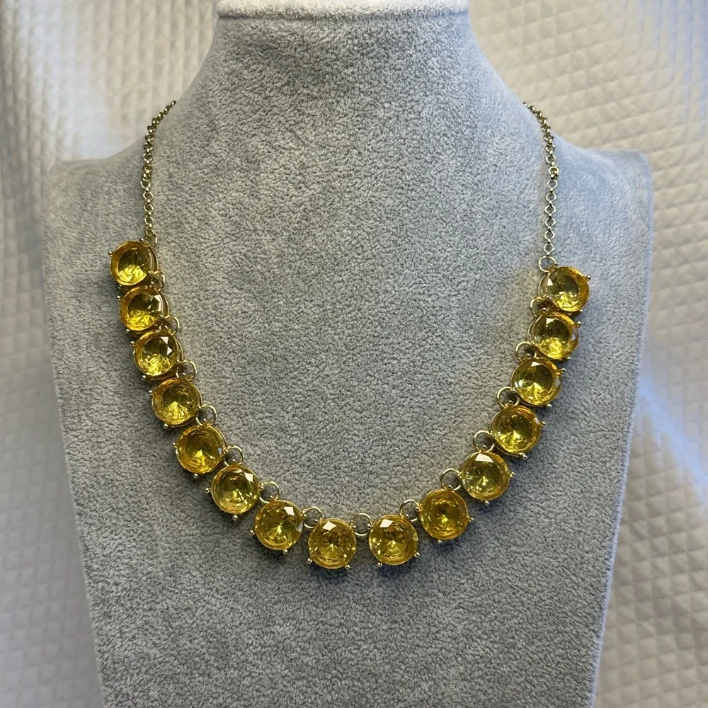 FINAL PRICE DROP Sparkling Chunky Marigold Citrine Necklace - Picture 2 of 5